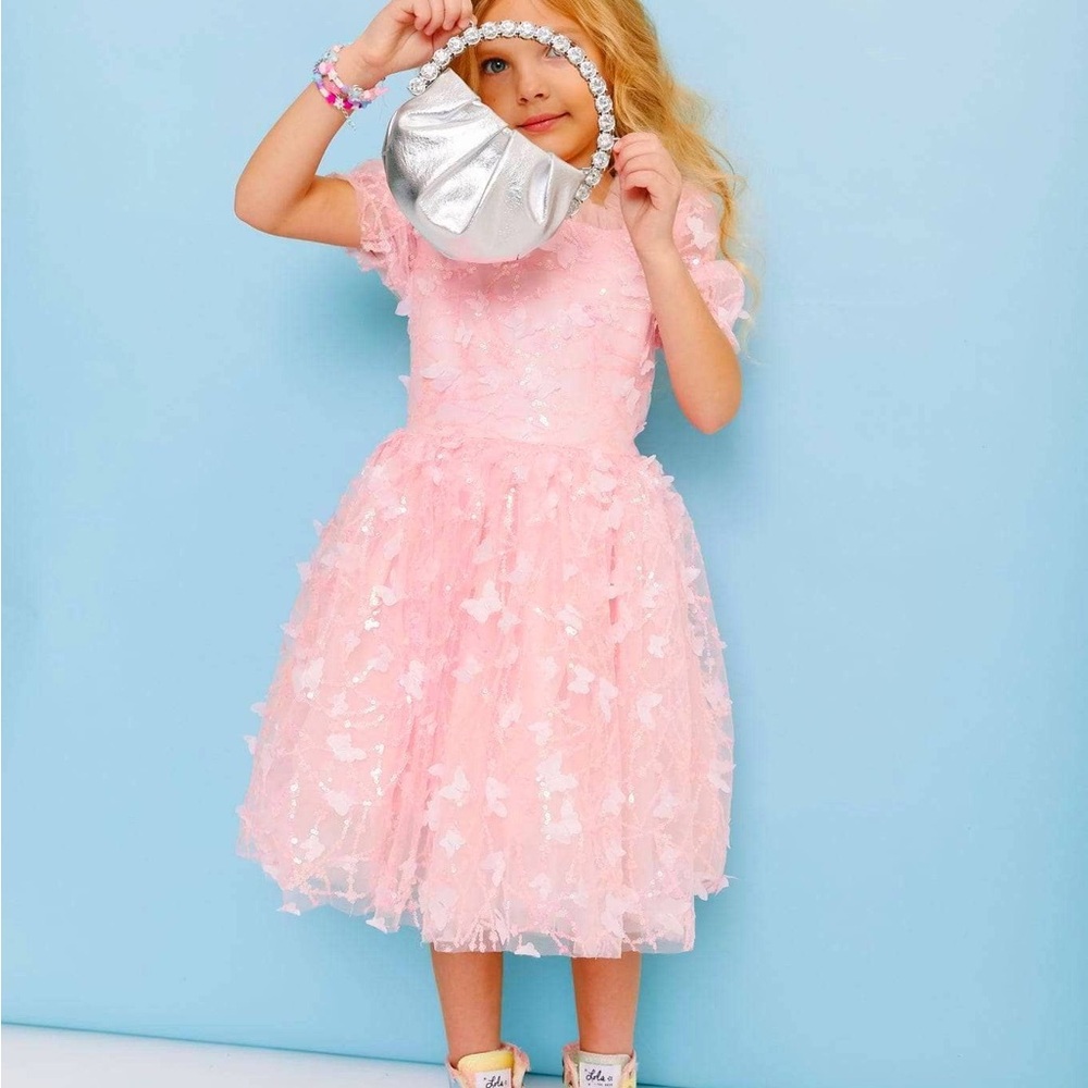 Lola + The Boys Pink Floral Formal Dress - Picture 3 of 5